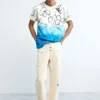 T-shirt con sfumature tropicali