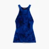 T-shirt con spalline floccata