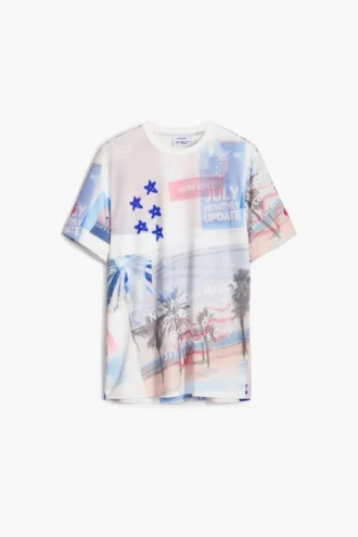 T-shirt con stampa American Magic