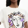 T-shirt con stampa del viso