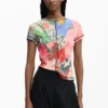T-shirt con stampa floreale