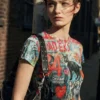T-shirt con stampa gatto