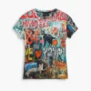 T-shirt con stampa gatto