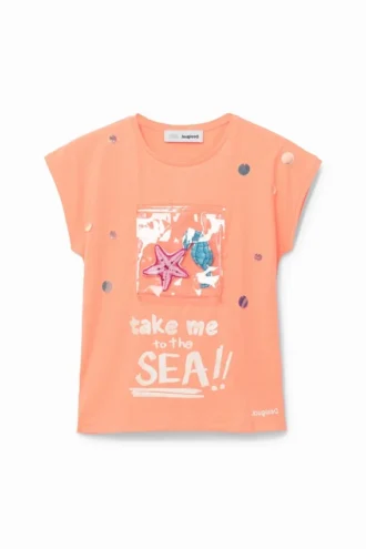 T-shirt con tasca del mare