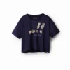 T-shirt corta con margherite