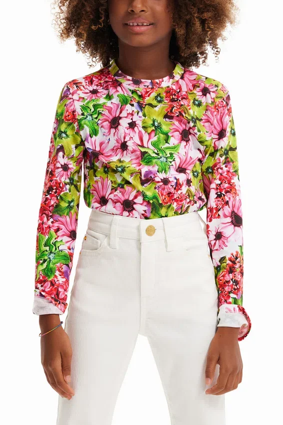 T-shirt floreale multicolore T-shirt floreale multicolore