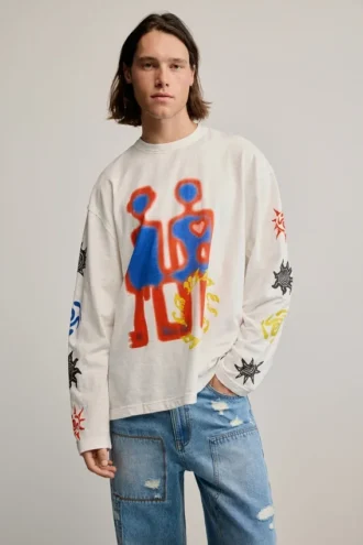 T-shirt in cotone stampata