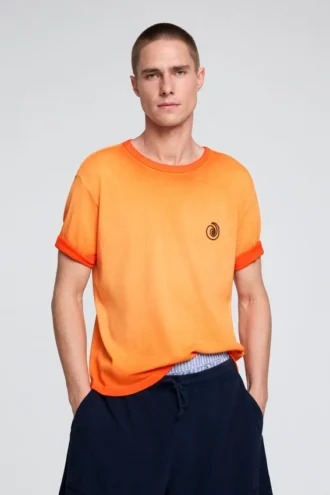 T-shirt in maglia con sfumature