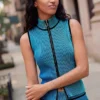 T-shirt in maglia con zip