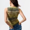 T-shirt multicolore all’uncinetto