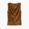 T-shirt senza maniche drappeggiato
