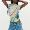 T-shirt stampata a onde