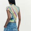 T-shirt stampata a onde