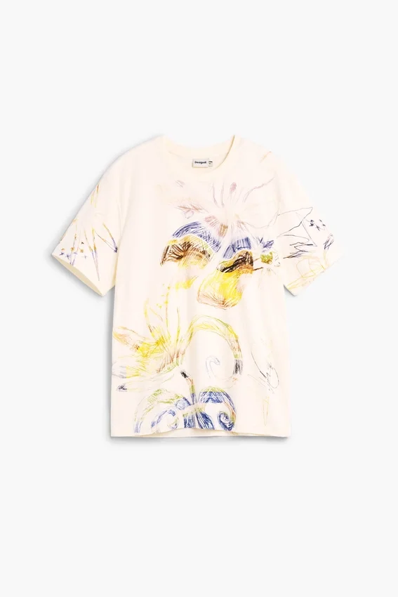 T-shirt stampato con disegni T-shirt stampato con disegni