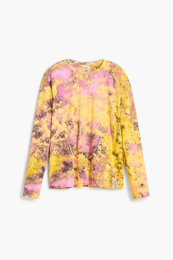 T-shirt stampato con ricamo T-shirt stampato con ricamo