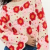 Top all’uncinetto multicolore