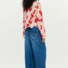 Top all’uncinetto multicolore