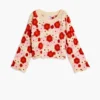 Top all’uncinetto multicolore