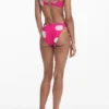 Top bikini con conchiglie fucsia