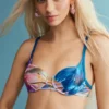 Top bikini effetto lucido