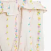 Top con spalline e pompon