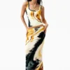 Top con spalline stampato Top con spalline stampato