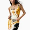 Top con spalline stampato Top con spalline stampato