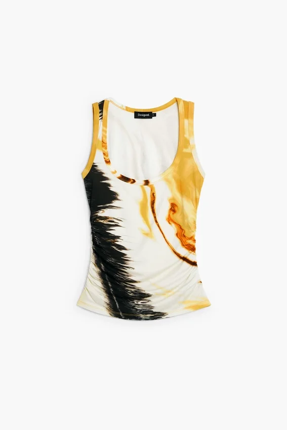 Top con spalline stampato Top con spalline stampato
