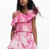 Top floreale con peplo Top floreale con peplo