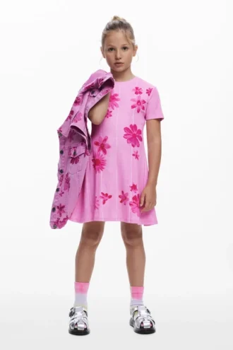 Vestito a fiori plissettato
