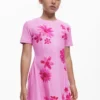Vestito a fiori plissettato