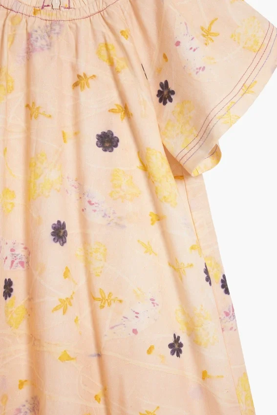Vestito a maniche corte con stampa floreale Vestito a maniche corte con stampa floreale