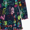 Vestito a maniche lunghe con scritte