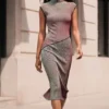 Vestito a spalline in maglia