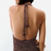 Vestito a spalline in maglia