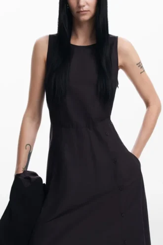 Vestito a tinta unita combinato