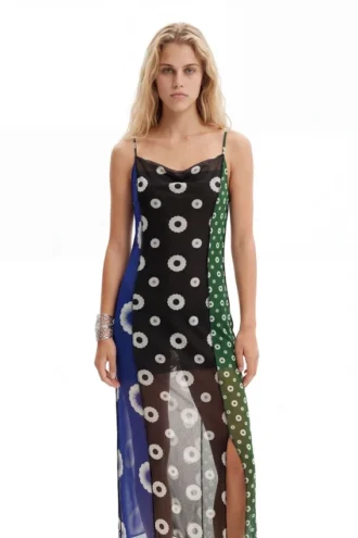 Vestito a tubino midi con motivi geometrici