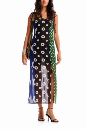 Vestito a tubino midi con motivi geometrici