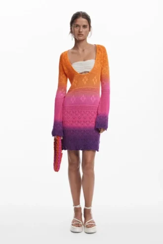 Vestito all’uncinetto tie-dye