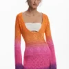 Vestito all’uncinetto tie-dye