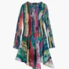 Vestito asimmetrico con ruches