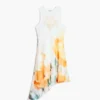 Vestito asimmetrico senza maniche