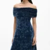 Vestito asimmetrico tie-dye