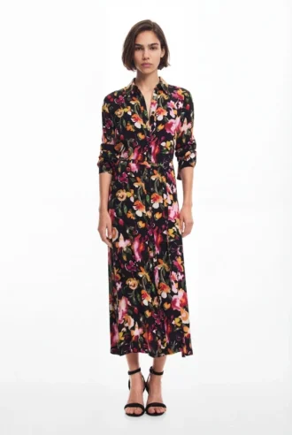 Vestito camicia a fiori Vestito camicia a fiori