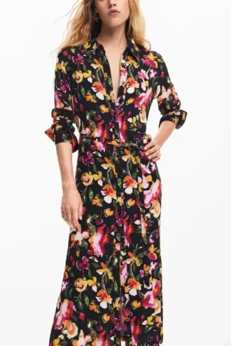 Vestito camicia a fiori Vestito camicia a fiori