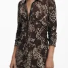 Vestito chemisier con stampa serpente