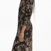 Vestito chemisier con stampa serpente