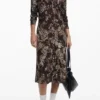 Vestito chemisier con stampa serpente