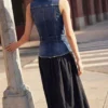 Vestito combinato in denim Vestito combinato in denim