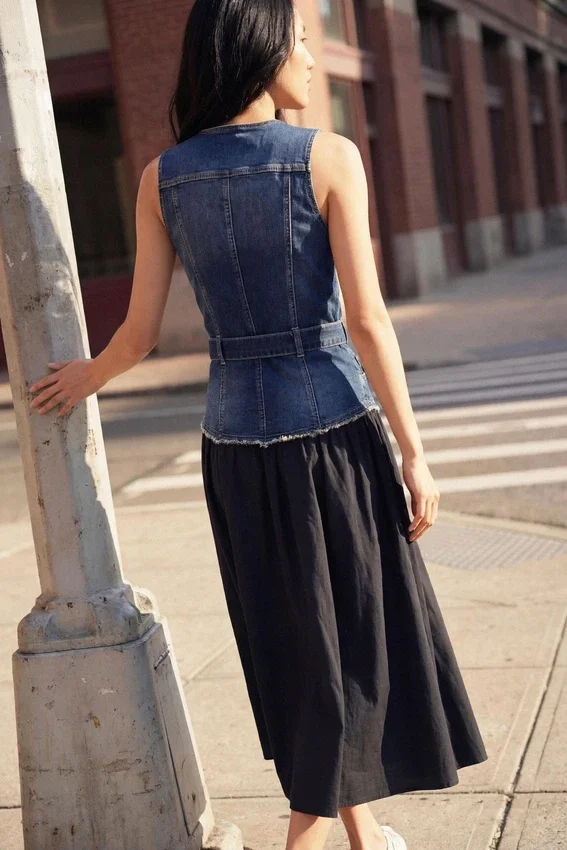 Vestito combinato in denim Vestito combinato in denim